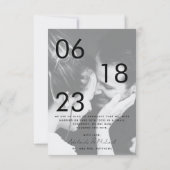 Gewoon een gehuwde Romantic Elegant Weddenschap Fo Aankondiging (Achterkant)