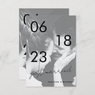 Gewoon een gehuwde Romantic Elegant Weddenschap Fo Aankondiging