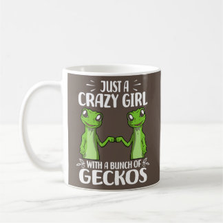 Gewoon een gek meisje met een bundel Geckos Pet Koffiemok