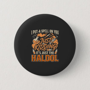 Gewoon een grapje Haldol Halloween Toverdrank Fles Ronde Button 5,7 Cm