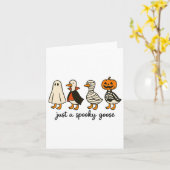 Gewoon een griezelige gans kaart (Gele Bloem)