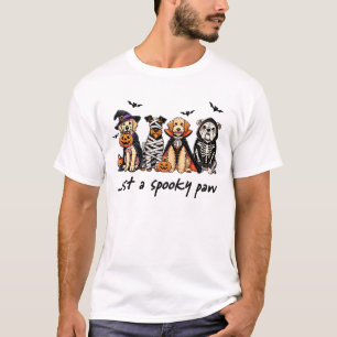 Gewoon een griezelige poot leuke Halloween honden T-shirt