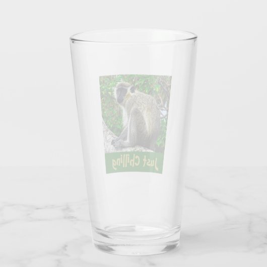 Gewoon een groene aap afdrukglas koelen glas (Achterkant)