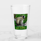 Gewoon een groene aap afdrukglas koelen glas (Voorkant)