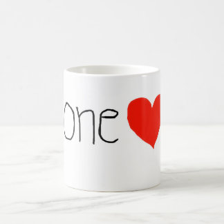 Gewoon één hart! Aangepaste koffiemugs! Koffiemok