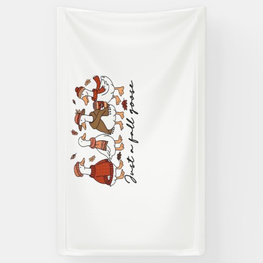 Gewoon een Herfst Goose Oversized T-shirt Spandoek (Verticaal)