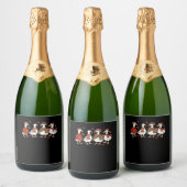 Gewoon een Herfst Goose Oversized T-shirt Sparkling Wijnetiket (Flessen)