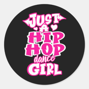 Gewoon een hiphop dansmeisje breakdancing danseres ronde sticker