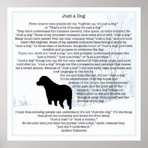 Gewoon Een Hond Quote - Zwarte Labrador - Hond Lie Poster