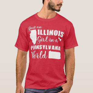 Gewoon een Illinois meisje in een Pennsylvania wer T-shirt