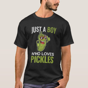 Gewoon een jongen die houdt van augurken augurk ko t-shirt