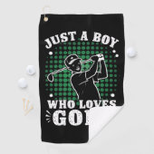 Gewoon een jongen die houdt van Golf Club Golfer G Golfhanddoek (Insitu)