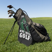 Gewoon een jongen die houdt van Golf Club Golfer G Golfhanddoek (Groen)