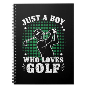 Gewoon een jongen die houdt van Golf Club Golfer G Notitieboek