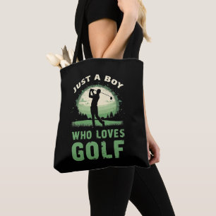 Gewoon een jongen die houdt van golfclub golfer go draagtas