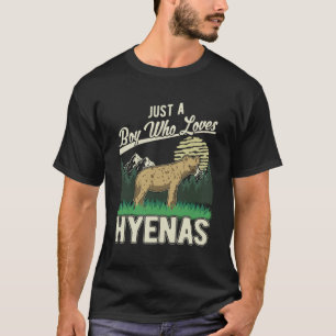 Gewoon een jongen die houdt van Hyenas Boy Hyena 1 T-shirt
