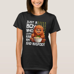 Gewoon een jongen die houdt van Ramen en Bigfoot M T-shirt