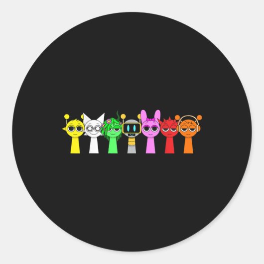 Gewoon een jongen die houdt van Sprunky Funny Spru Ronde Sticker (Voorkant)