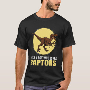 Gewoon een jongen die Raptor Raptors liefheeft T-shirt