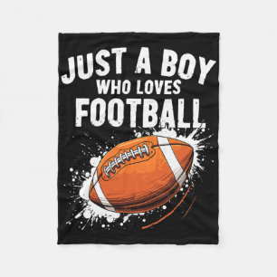 Gewoon Een Jongen Die Van American Football Houdt Fleece Deken
