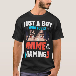 Gewoon een jongen die van anime en gaming anime ma t-shirt