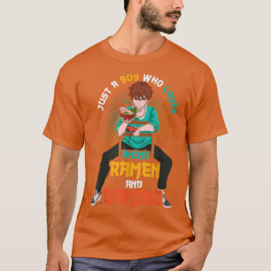 Gewoon een jongen die van Anime Ramen houdt en Jap T-shirt
