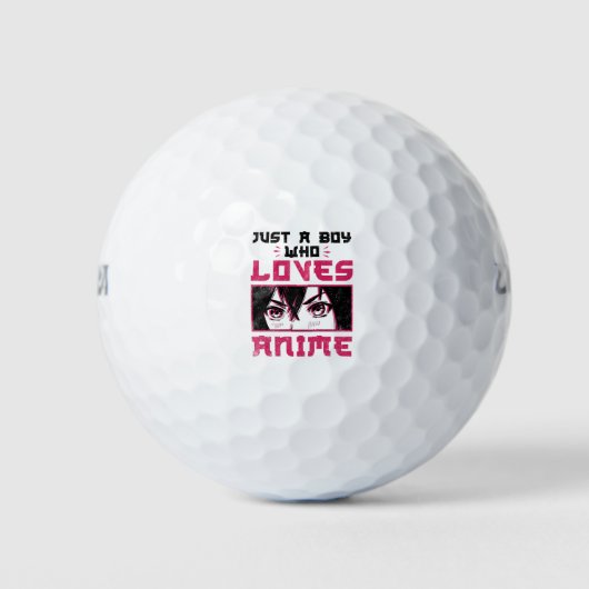 Gewoon een jongen die van Anime Weeb Otaku houdt Golfballen (Voorkant)