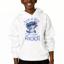 Gewoon Een Jongen Die Van Axolotl Houdt