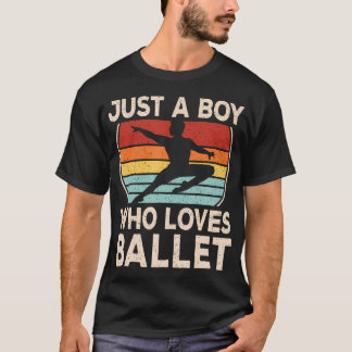 Gewoon Een Jongen Die Van Ballet Houdt Retro Balle T-shirt