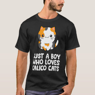 Gewoon een jongen die van Calico Cats houdt T-shirt