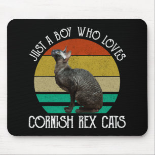 Gewoon Een Jongen Die Van Cornish Rex Katten Houdt Muismat