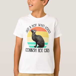 Gewoon Een Jongen Die Van Cornish Rex Katten Houdt T-shirt