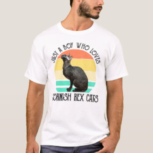 Gewoon Een Jongen Die Van Cornish Rex Katten Houdt T-shirt