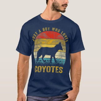 Gewoon een jongen die van Coyote Lover dieren houd T-shirt