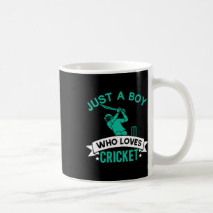 Gewoon een jongen die van cricketspeler houdt, gra koffiemok