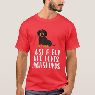 Gewoon een jongen die van Dachshunds houdt T-shirt