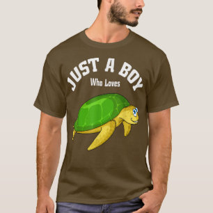 Gewoon een jongen die van de schildpadden houdt, d t-shirt