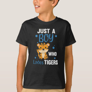 Gewoon een jongen die van de Tigers Sweet Animals T-shirt