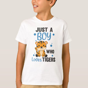 Gewoon een jongen die van de Tigers Sweet Animals T-shirt