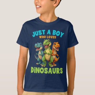 Gewoon Een Jongen Die Van Dinosauriërs Houdt, Grap T-shirt