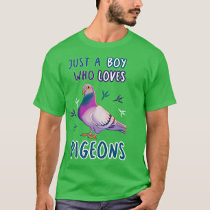 Gewoon een jongen die van duiven houdt t-shirt