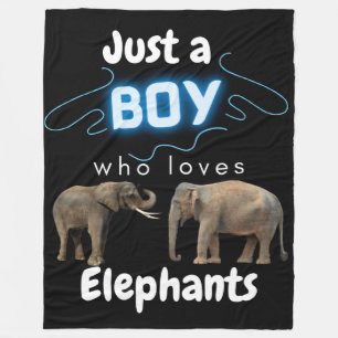Gewoon een jongen die van Elephants Fleece Blanket Deken