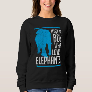 Gewoon een jongen die van Elephants Zoo Safari hou Trui