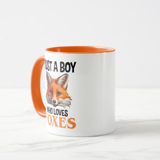 Gewoon een jongen die van foxes houdt mok (Voorkant links)