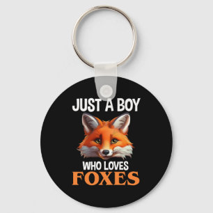 Gewoon een jongen die van foxes houdt sleutelhanger