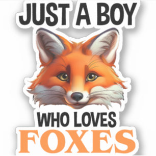 Gewoon een jongen die van foxes houdt sticker