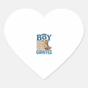 Gewoon Een Jongen Die Van Giraffen Houdt Vintage S Hart Sticker