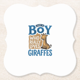 Gewoon Een Jongen Die Van Giraffen Houdt Vintage S Kartonnen Onderzetters
