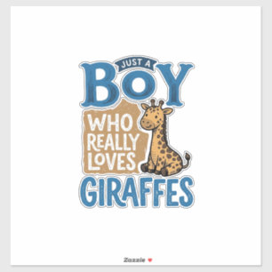 Gewoon Een Jongen Die Van Giraffen Houdt Vintage S Sticker