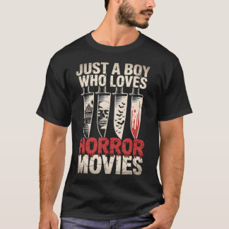 Gewoon Een Jongen Die Van Griezelfilms Houdt T-shirt